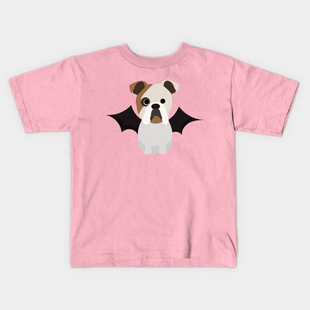 English Bulldog Halloween Fancy Dress Costume Kids T-Shirt by DoggyStyles